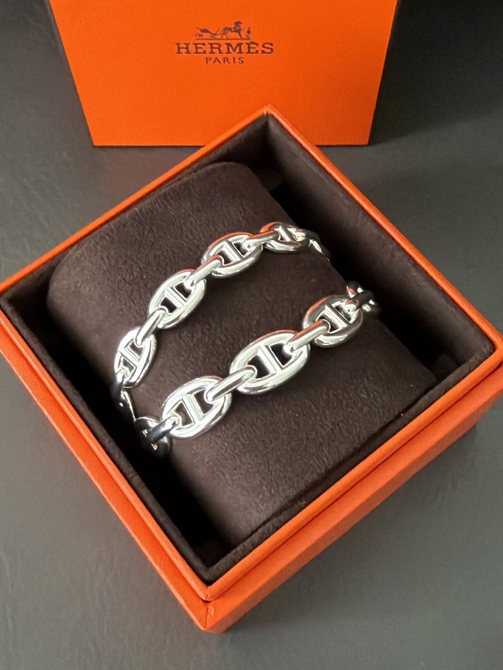 Men's Silver Chain Link Bracelet - Silver